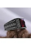 Kırmızı Yakut Taşlı Grek Desen İşlemeli Özel Seri Erkek Gümüş Yüzük