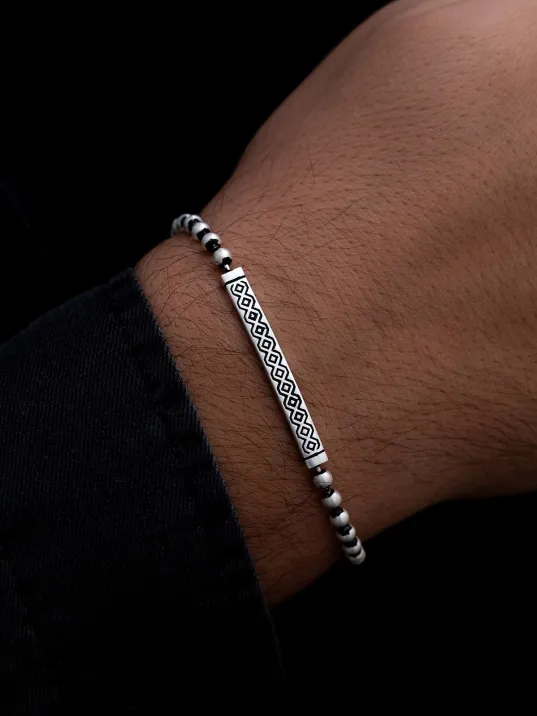 Erkek Gümüş Bileklik - Top Zincir Baklava Desen Gümüş Bileklik Erkek Gümüş Bileklik - Top Zincir Baklava Desen Gümüş Bileklik