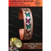 Kadın Bakır Bileklik - Butterfly Model Özel Baskı Metal Kutu Ve Doğal Taşlar