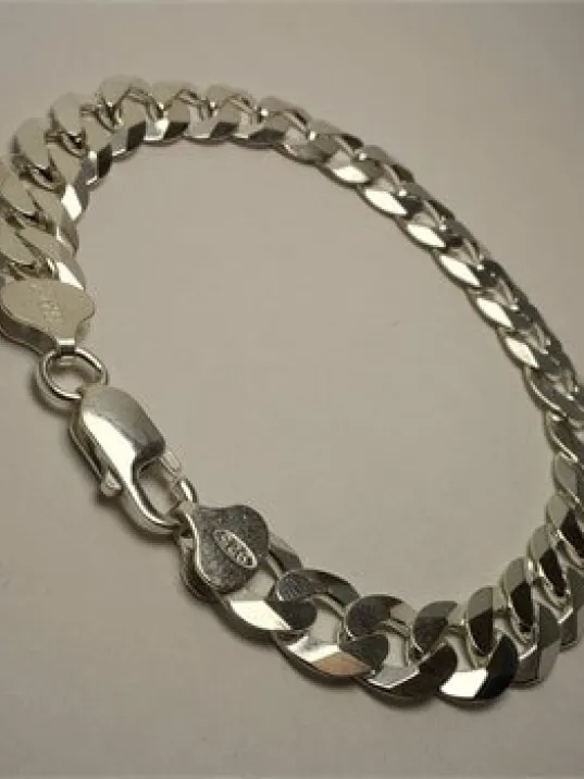 İTALYAN GURMET GÜMÜŞ ERKEK BİLEKLİK KÜNYE ORTA KALINLIKTA