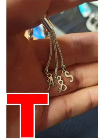 Tespih Püskülü İçin Gümüş Harf ve Şekil