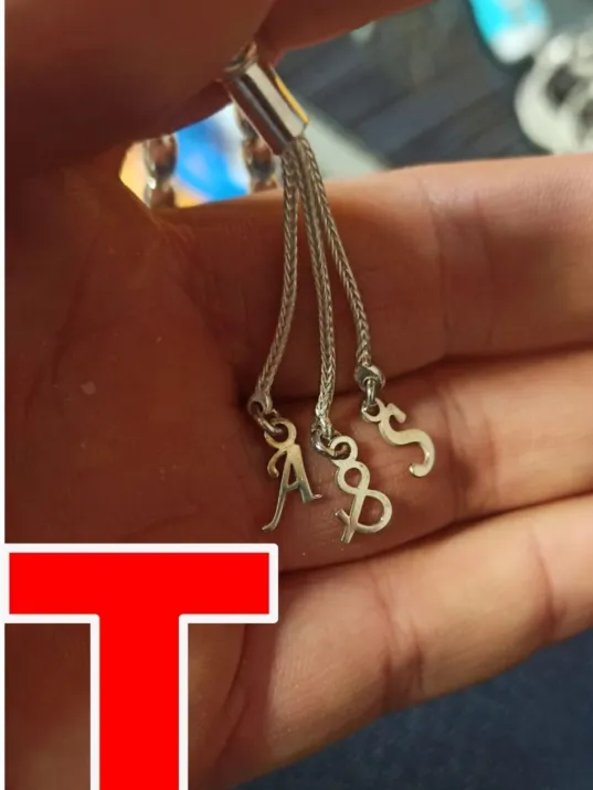 Tespih Püskülü İçin Gümüş Harf ve Şekil