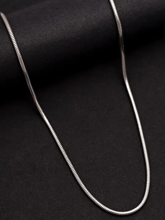 Erkek Çelik Kolye - 2.5mm Yamaç Model Paslanmaz Çelik Kolye