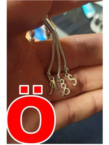 Tespih Püskülü İçin Gümüş Harf ve Şekil