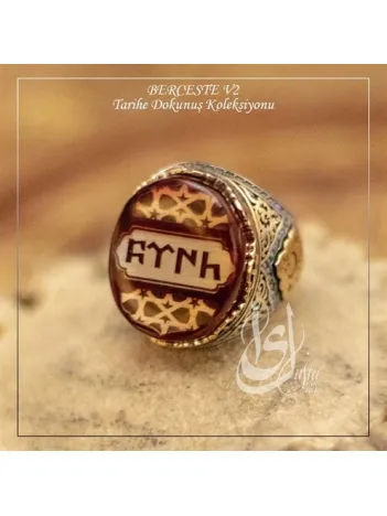 İslam Usta Tasarımı Berceste Model 2 Gümüş Erkek Yüzük