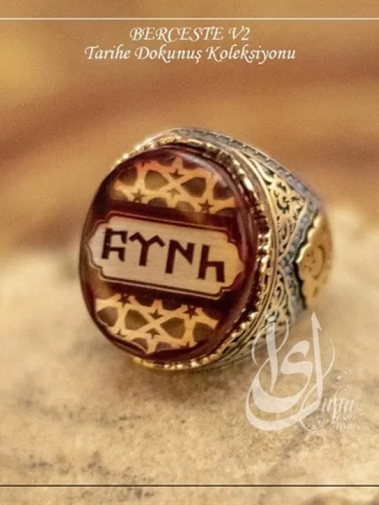 İslam Usta Tasarımı Berceste Model 2 Gümüş Erkek Yüzük