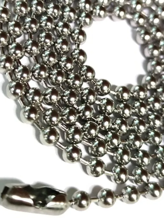 Orta Kalınlıkta Top Paslanmaz Çelik Erkek Kolye Zincir CKLTOPZİNCR-GMS