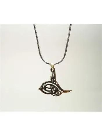 Osmanlı Tuğrası Gümüş Erkek Kolye Zincir