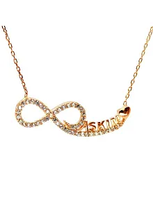 Aşkım Sonsuzluk Rose Bayan Gümüş Kolye