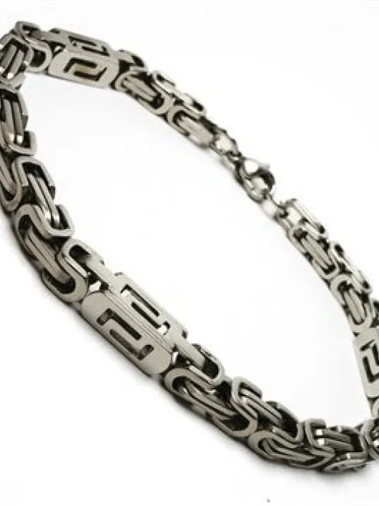 ERKEK ÇELİK ZİNCİR KOLYE VE BİLEKLİK SET GREK MOTİFLİ ORTA KALINLIKTA ERKEK ÇELİK ZİNCİR KOLYE VE BİLEKLİK SET GREK MOTİFLİ ORTA KALINLIKTA