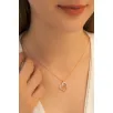 Kadın Gümüş Kolye - Zirkon Taşlı Rose Renk Tektaşlı Kalp Kadın Gümüş Kolye Kadın Gümüş Kolye - Zirkon Taşlı Rose Renk Tektaşlı Kalp Kadın Gümüş Kolye