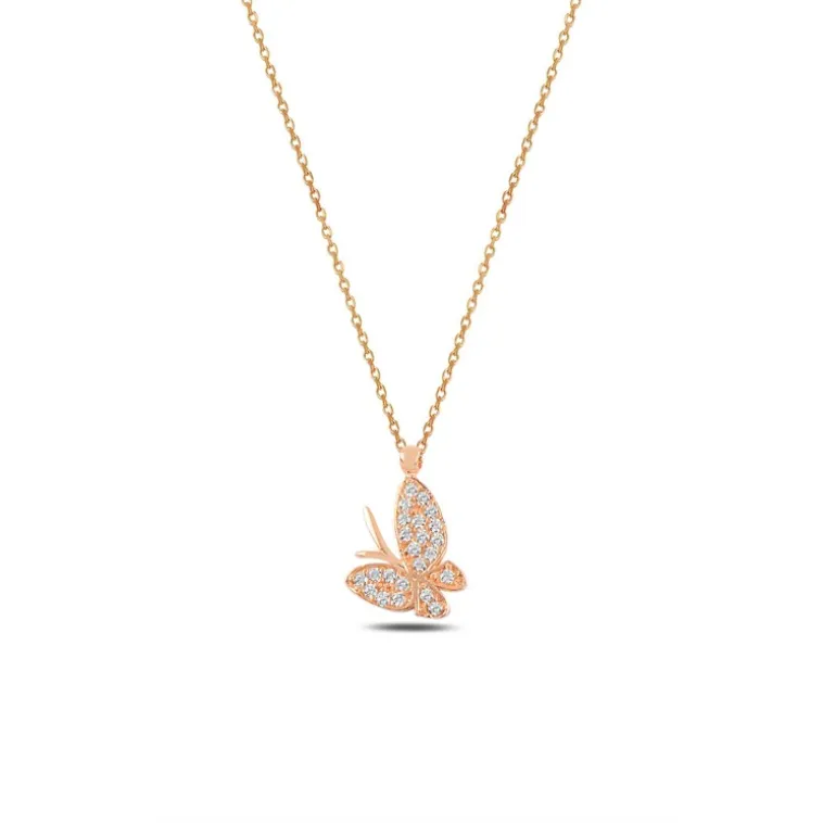 Kadın Rose Zirkon Taşlı Kelebek Model Gümüş Kolye Gklklbkmdl1-ros Kadın Rose Zirkon Taşlı Kelebek Model Gümüş Kolye Gklklbkmdl1-ros
