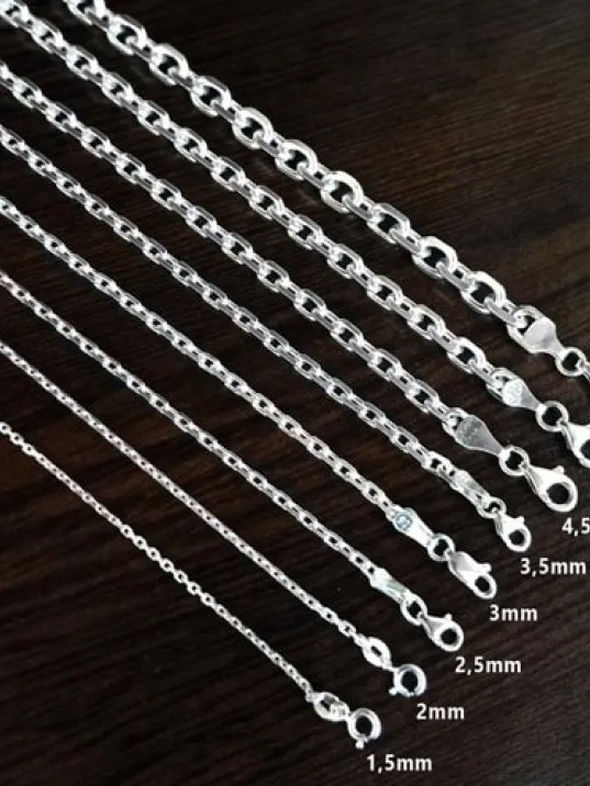 Gümüş Forse Zinciri Erkek Bayan Gümüş Kolye Zincir GKLGMSFORSE