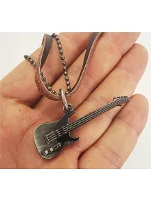 Gitar Erkek Deri Kolye Gitar Erkek Deri Kolye