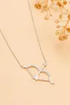 Ok Yay Bayan Gümüş Kolye Zincir Ok Yay Bayan Gümüş Kolye Zincir