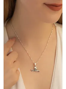 Kadın Atatürk İmzalı Gümüş Kolye Zincir