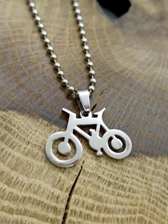 OttoMan Bisiklet Model Çelik Erkek Kolye Zincir CKLGMSBSKLT