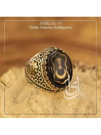 İslam Usta Tasarımı İstiklal Model 5 Gümüş Erkek Yüzük