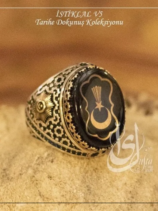 İslam Usta Tasarımı İstiklal Model 5 Gümüş Erkek Yüzük
