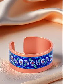 Kadın Bakır Yüzük - Sunflower Model Özel Baskı Metal Kutu Ve Kuvars Taşı