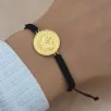 Reşat Altın Görünümlü Bayan Gümüş Bileklik GBLALTCYREK
