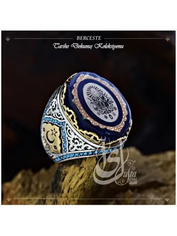 İslam Usta Tasarımı Berceste Gümüş Erkek Yüzük