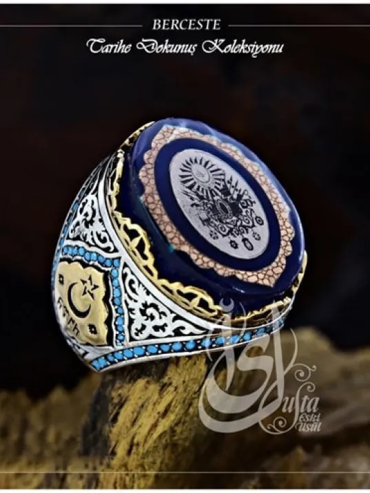 İslam Usta Tasarımı Berceste Gümüş Erkek Yüzük