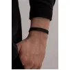 Siyah Örme Çelik Erkek Bileklik Siyah Örme Çelik Erkek Bileklik