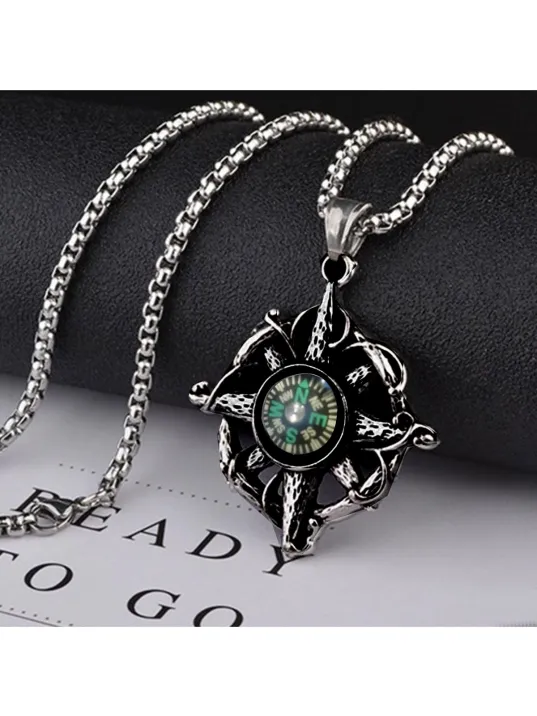 OttoMan Pusula Çelik Erkek Kolye Zincir