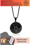 Boğa Burcu Kolyesi Unisex Çelik Kolye Siyah Polo Zincir Cklbogabrc1-syh