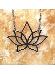 Lotus Çiçeği Bayan Gümüş Kolye