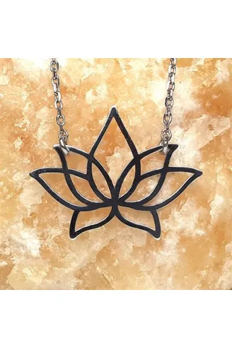 Lotus Çiçeği Bayan Gümüş Kolye