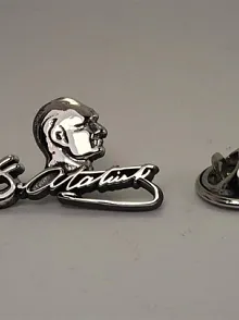 Gümüş Rozet Atatürk İmzalı Küçük Model