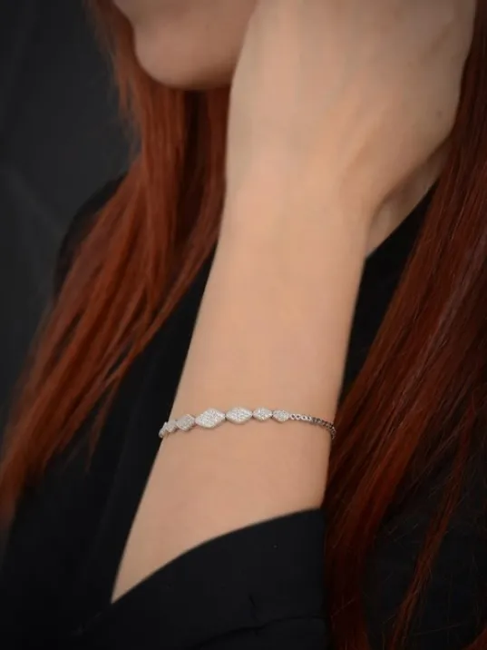 Kleopatra Su Yolu Gümüş Bayan Set - Kolye, Bileklik, Küpe, Yüzük