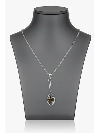 Kadın Gümüş Kolye Küpe Set - Asalet Damlası Model Zultanit Taşlı Set