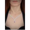 Arissa Bayan Yakut Taşlı Gümüş Su Yolu Set - Kolye, Bileklik, Küpe, Yüzük Arissa Bayan Yakut Taşlı Gümüş Su Yolu Set - Kolye, Bileklik, Küpe, Yüzük