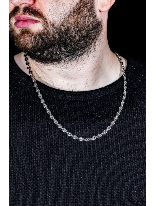 Erkek Çelik Kolye - Kalın Gemici Zincir Model Parlak Ömür Boyu Paslanmaz Kararmaz Dayanıklı Tasarım