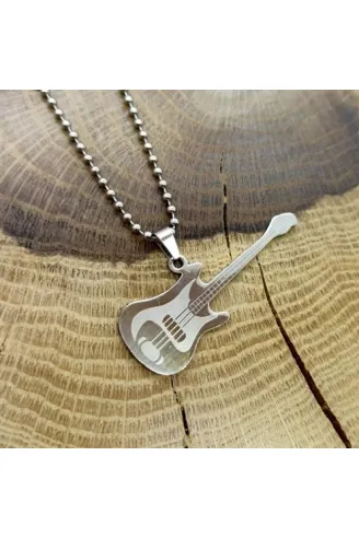 Gitar Erkek Çelik Kolye Zincir CKLGMSGITAR