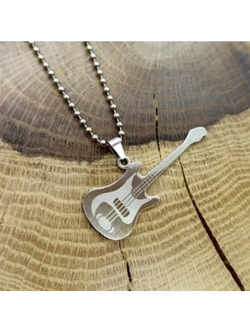 Gitar Erkek Çelik Kolye Zincir CKLGMSGITAR