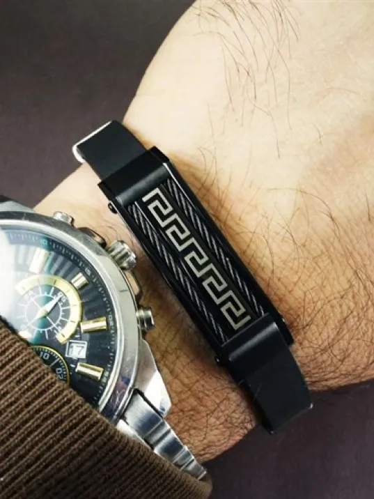 OttoMan Grek Çelik Erkek Bileklik Mükemmel Tasarım