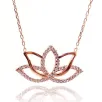 Bayan 925 Ayar Gümüş Roze Zirkon Taşlı Lotus Kolye GKLROSLOTUS Bayan 925 Ayar Gümüş Roze Zirkon Taşlı Lotus Kolye GKLROSLOTUS