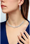 Kadın Bijuteri Kolye Küpe Set - Alexia Model Baget ve Zirkon Taşlı Zarif Su Yolu Set