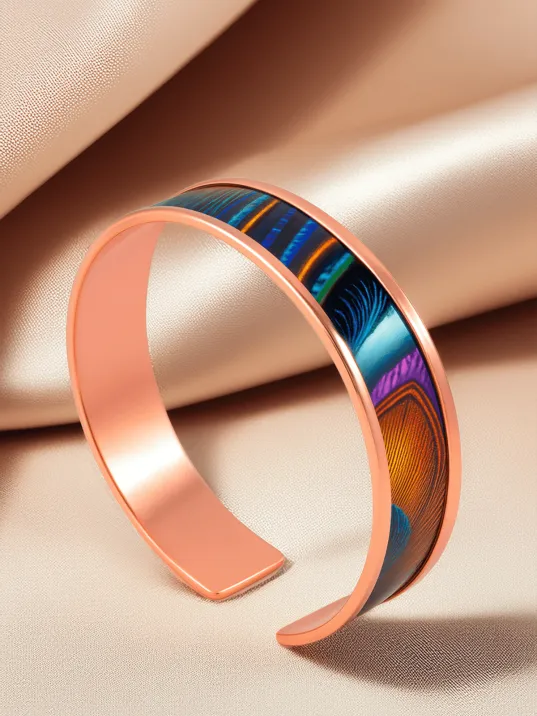 Kadın Bakır Bileklik - Galassia Model Özel Baskı Metal Kutu Ve Doğal Taşlar Kadın Bakır Bileklik - Galassia Model Özel Baskı Metal Kutu Ve Doğal Taşlar