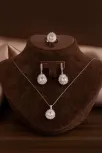 Kadın Gümüş Set - Damla Model Zirkon Taşlı Baget Süslemeli Rodyumlu Kadın Set Kadın Gümüş Set - Damla Model Zirkon Taşlı Baget Süslemeli Rodyumlu Kadın Set