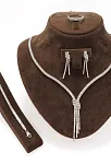 Petra Su Yolu Gümüş Bayan Set - Kolye, Bileklik, Küpe, Yüzük