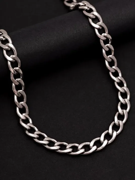 Erkek Çelik Kolye - 11mm Gurmet Model Kalın Paslanmaz Çelik Kolye