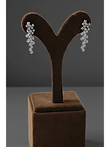 Kadın Gümüş Küpe - 925 Ayar Zirkon Taşlı Alisa Model Gümüş Kadın Küpe