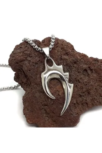 Rhinestone Tribal Alev Erkek Çelik Kolye Zincir