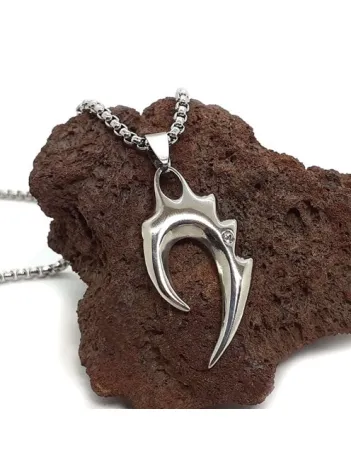 Rhinestone Tribal Alev Erkek Çelik Kolye Zincir