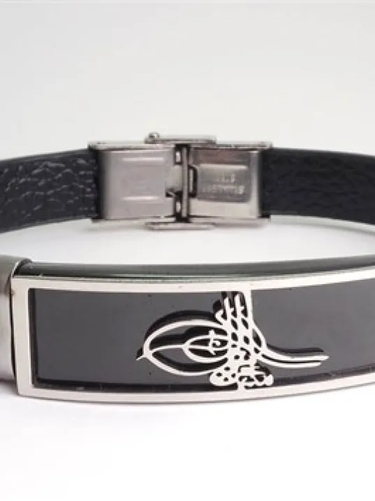 Tuğralı Kauçuk Çelik Erkek Bileklik